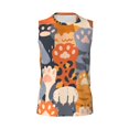 thumbnail image 6 of Lsque Cute Cat Paw Print Men's Cotton Blend Sleeveless Muscle Shirts (S-3XL)- Moisture Wicking, Odor Protection, UPF 30+,Medium, 6 of 8