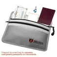 thumbnail image 3 of 2X Fireproof Document Bag,Waterproof and Fireproof Money Bag with Zipper,Fireproof Safe Storage Pouch for Passport .,2 x Fireproof Document Bag,Grey, 3 of 7