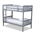 thumbnail image 1 of Bowery Hill Grey Finished Wood Twin Size Bunk Bed, 1 of 7