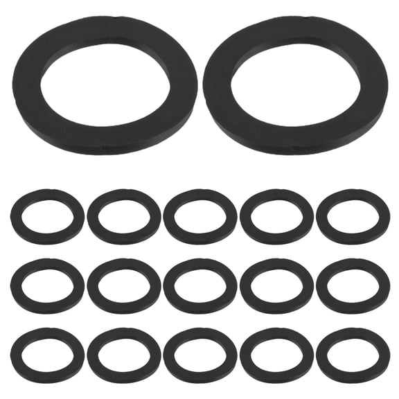 OUNONA 50Pcs Weight Lifting Dumbbell Washers Rubber Rings for Fitness Barbell Training