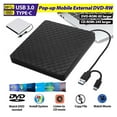 thumbnail image 2 of USB 3.0 Type-C External DVD Burner Writer Recorder DVD RW Optical Drive CD/DVD ROM Player MACs OS Windows XP/7/8/10 ,Easy to Install, 2 of 7