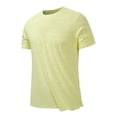 thumbnail image 4 of Mens Crew Neck T-Shirts Short Sleeve UPF 50+ Lightweight Moisture Wicking Casual Basic Tee Shirts Big and Tall Size M-5XL Yellow, 4 of 6