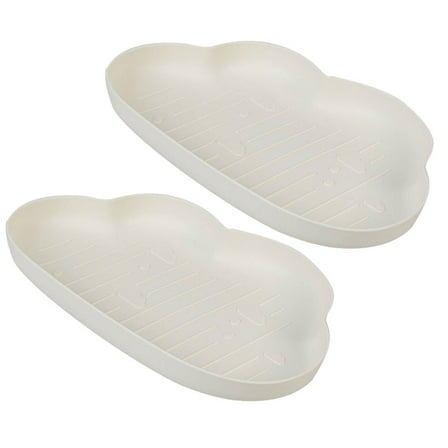 FONWILYO Candy Fruit Plate Dark Blue PP 2Pcs 11In X 7.7In X 1.6In