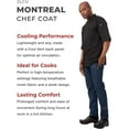 thumbnail image 3 of Chef Works Men’s Montreal Cool Vent Chef Coat, Black Chef Jacket, 4XL, 3 of 5