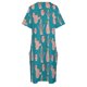 thumbnail image 5 of Vestido holgado con bolsillos en verde azulado y cactus de estilo mod medio para mujer, vestidos de verano 2025, atuendos para festivales., 5 of 7