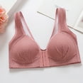 thumbnail image 6 of Huanledash Push Up Wide Shoulder Straps Women Bra Wireless Front Closure 3/4 Cup Sexy Bra for Daily Wear, 6 of 8