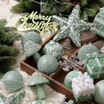 thumbnail image 2 of Nuevas bolas navideñas verdes Adornos para árboles de Navidad Adornos colgantes Adornos colgantes Bolas de colores pintadas a mano, 2 of 5