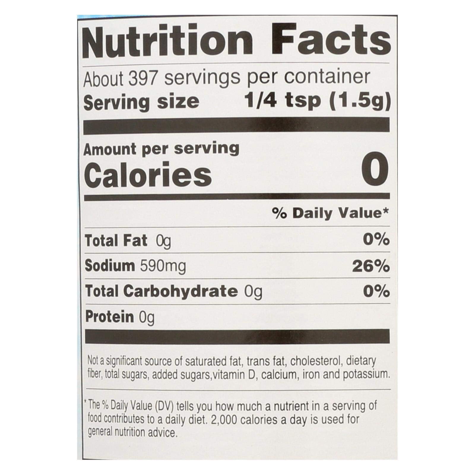 Hain Sea Salt - Iodized - Case of 8 - 21 oz