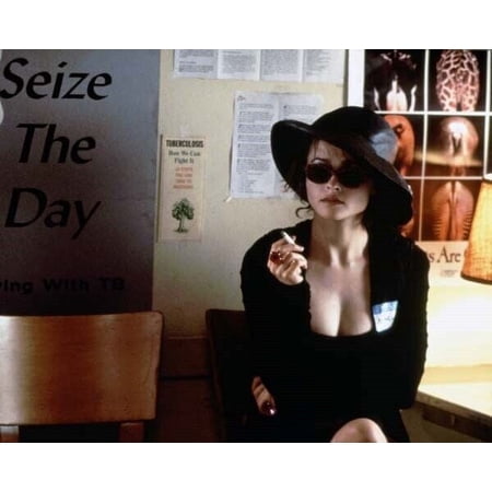 Helena Bonham Carter smoking shows off cleavage Fight Club 8x10 inch photo