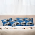 thumbnail image 3 of Ambesonne Cars Throw Pillow Cover 4 Pack, Black and White Vehicle, 16", Navy Blue Black White, 3 of 6