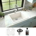 thumbnail image 3 of Karran Usa Qt-820-Pk1 Quartz Qt 25" Drop In Single Basin Quartz Composite Kitchen Sink -, 3 of 5