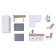 thumbnail image 4 of 2 juegos de muebles de casa de muñecas de madera, modelo de accesorios de simulación, bricolaje, hechos a mano Sala de estar y cocina, 4 of 9