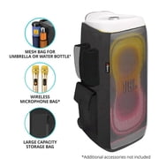 JBL PartyBox 330 Portable Party Speaker Bundle with gSport Cargo Sleeve (White)