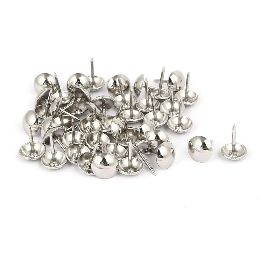 7/16" Dia Stainless Steel Upholstery Nail Tack Stud Push Pin Silver