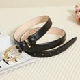 thumbnail image 3 of Fianmy Women Skinny Leather Belt with Gold Buckle, Ladies Faux Leather Belts for Jeans Pants Dress, 3 of 9