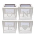 thumbnail image 1 of Baby Shower Party Decor Caja De Globos Caja De Cartón Transparente Caja De Regalo De Navidad Para Niños Niñas Baby Shower Despedida De Soltera 4 Unids/Set Speravity HA024123-03, 1 of 5