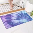 thumbnail image 4 of Purple Blue Tie Dye Pattern Bathroom Rugs Mat,Non Slip Microfiber Bathroom Rug,Rubber Backing,Soft Bathroom Mats for Bathroom Floor,Tub and Shower,17x30in(43x75cm), 4 of 5
