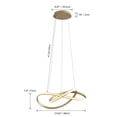 thumbnail image 3 of Aiwen Unique Geometric Pendant Light Modern Illumination Hanging LED Lamp Fixture Gold, 3 of 7