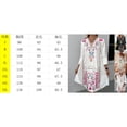 thumbnail image 6 of EASYBRAUS Women V Neck Lace Print Summer Dress Casual Floral Flare Sleeve Short Dress, 6 of 6