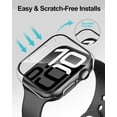 thumbnail image 4 of XiHAMA 2 Pack Case Built in Tempered Glass Screen Protector Compatible with Apple Watch Series 10 Hard PC Case Overall Protective Cover, 4 of 6