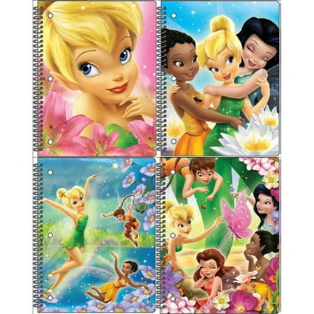 Disney Fairies 1 Subject Spiral Notebook, 80 Sheets, Wide Ruled, Color Choice Will Vary