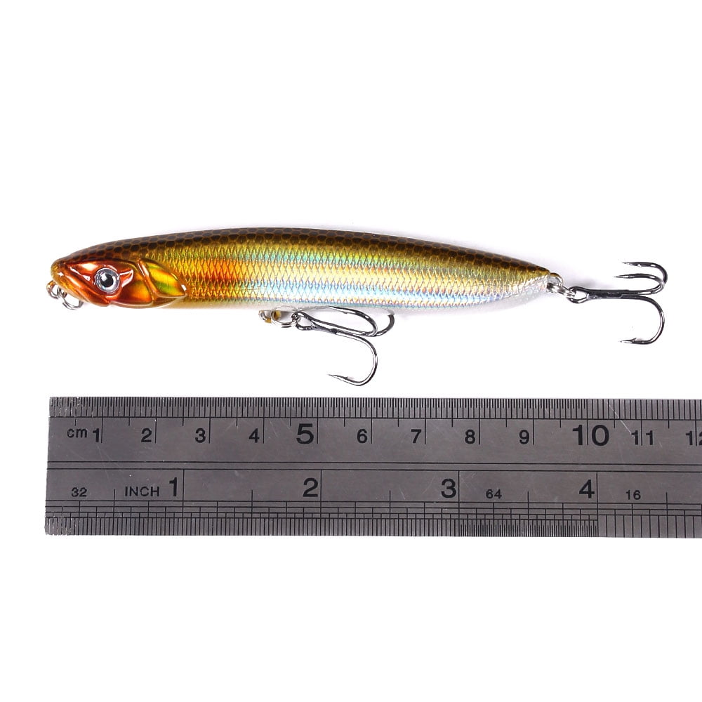 HENGJIA Fishing Lures, Pencil Popper Fishing Lure Long Casting Sinking Hard Bait Topwater Lures for Bass Trout Walleye Redfish Freshwater Saltwater