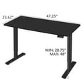 thumbnail image 3 of Homall 48" × 24" Electric Height Adjustable Standing Desk Home Office Computer Desk Memory Preset with T-Shaped Metal Bracket,Black, 3 of 7