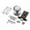 Silver, variant on Esquirla Passage Door Knob, Round Doorknob, Single Side Hidden Lock Hardware Interior Door Knob Keyless for Closet Living Room Hallway Black