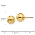 thumbnail image 2 of 14k Yellow Gold Polished 8mm Ball Post Earrings - .6 Grams - Measures 8x8mm, 2 of 2