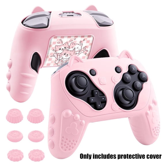 For Switch2Pro controller silicone protective case, cute cat ear design B8H