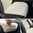 thumbnail image 2 of Linen Car Seat Covers Front Seat Covers Breathable Cloth Fabric Car Seat Protector - Universal Fit for Cars, Vans, SUVs, Trucks - 2 Units, 2 of 7