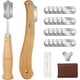 thumbnail image 1 of Juego de cuchillos de panadero para cortar pan, cuchillo para masa, cuchillo para baguette con 20 hojas de afeitar para patrones de masa de pan DIY, 1 of 4