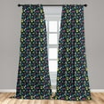 thumbnail image 5 of Ambesonne Dog Lover Curtains, Cool Canine Bones, Pair of 28"x63", Multicolor, 5 of 5
