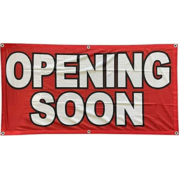2X Feet Opening Soon Banner Sign Fabric With Grommet Rb