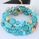 thumbnail image 1 of Xiao Hua Pulseras de cuentas irregulares multicapa estilo bohemio retro de verano con dijes de flores, joyería étnica para mujer, color azul, 1 of 4