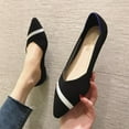 thumbnail image 3 of 2020 Woman Knit Pointed Shoes Women's Flat Shoes Ballet Shoes Moccasin Mixed Color Shoes Soft Pregnant Shoes Zapatos De Mujer, 3 of 23