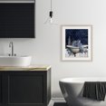 thumbnail image 3 of Stupell Industries Shabby Chic Blue Bath Floral Tub Birch Framed Print Under Glass, 17 x 21, by Kim Allen, 3 of 7