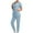 #01Light Blue Scrubs for Women Set, variant on ZVAVZ Clearance Scrub Sets for Women 2025,Women's Short Sleeved V-Neck Top &Cargo Pant Set Solid Color Working Uniform With Pockets Pink,2XL