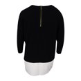 thumbnail image 2 of Style & Co. Women's Plus Size Layered-Look Sweater (Deep Black, 1X), 2 of 2