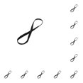 thumbnail image 2 of sweethay Diadema Estiramiento Deportes Banda para la cabeza Estilo simple Banda elástica para el sudor Bobbles antideslizantes Mujeres Hombres Negro 10piezas, 2 of 6