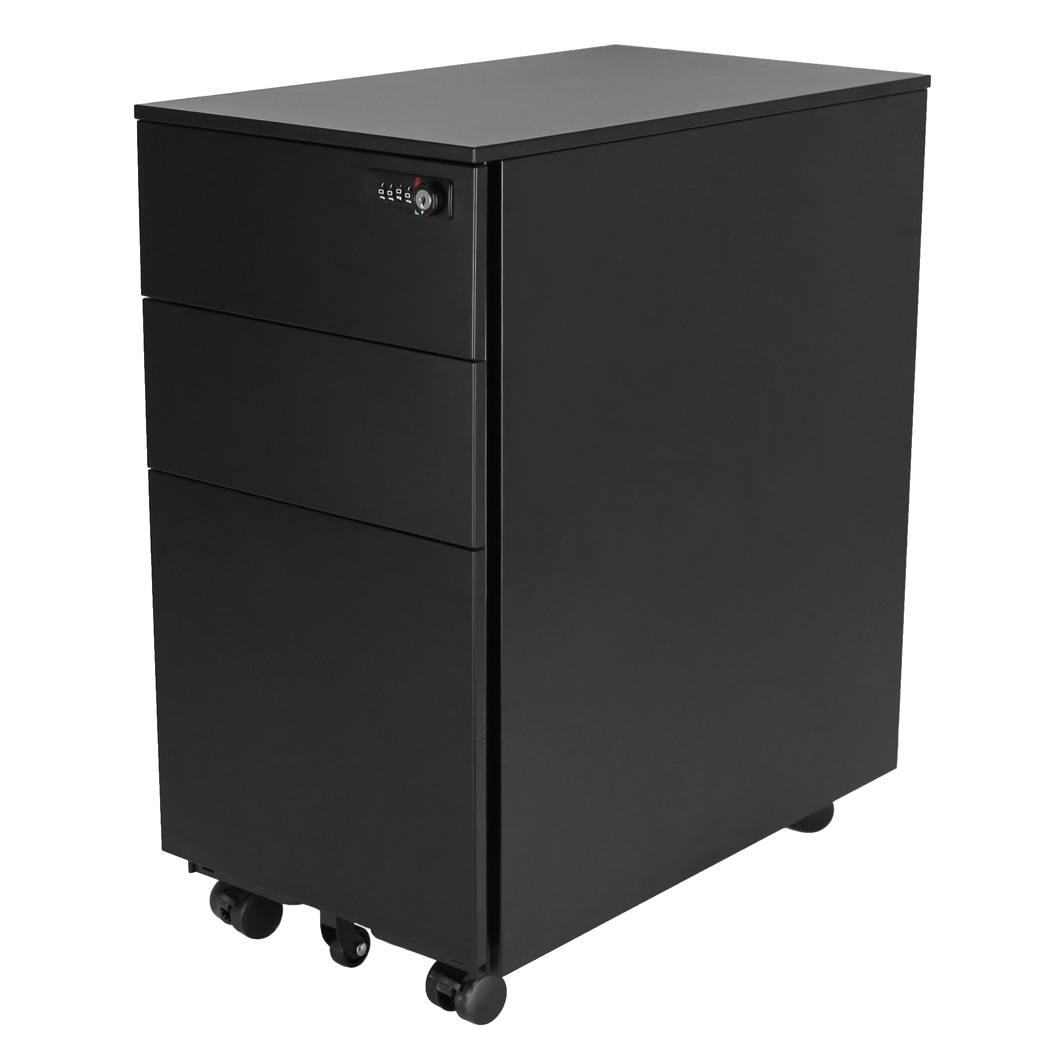 VEVOR Office File Cabinets 3 Drawer File Cabinet Under Desk Pedestal with Lock 