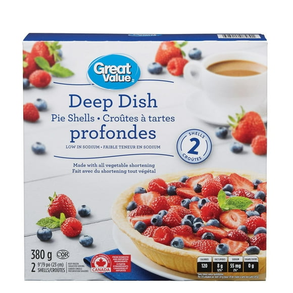 Great Value Deep Dish Pie Shells, 380 g