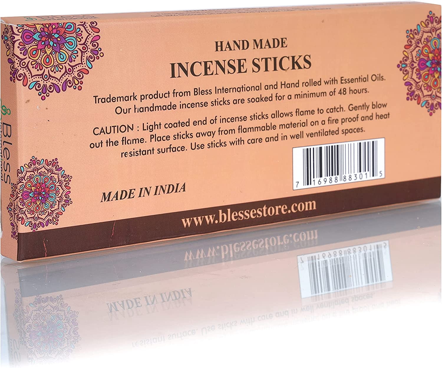 Bless-Frankincense-and-Myrrh 100%-Natural-Handmade-Hand-Dipped-Incense-Sticks Organic-Cicals-Charcoal-Free Purification-Relaxation-Positivity-Yoga-Meditation Best--Scent (100 Sticks (5.25 OZ))
