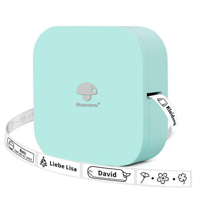 Impresora de etiquetas Bluetooth, dispositivo de etiquetado autoadhesivo compatible con iOS y Android, mini dispositivo de etiquetado portátil para el hogar, la oficina y la escuela