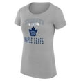 thumbnail image 2 of Women's G-III 4Her by Carl Banks Heather Gray Toronto Maple Leafs Super-Slim Fit Lightweight Team Logo Graphic T-Shirt, 2 of 3