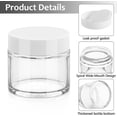 thumbnail image 3 of 2 OZ Glass Jars with White , 4 Pack Round Glass  Jars Sample Container with Inner Liners & Spatulas, Leak Proof Travel Toiletries Containers for , Makeup, Lotion,, 3 of 6