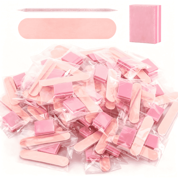 50 Sets Disposable Manicure Kit, Individually Package Nail Kit,Manicure Set with Mini Nail File,Mini Nail Buffer,Nail Stick for Salon Home