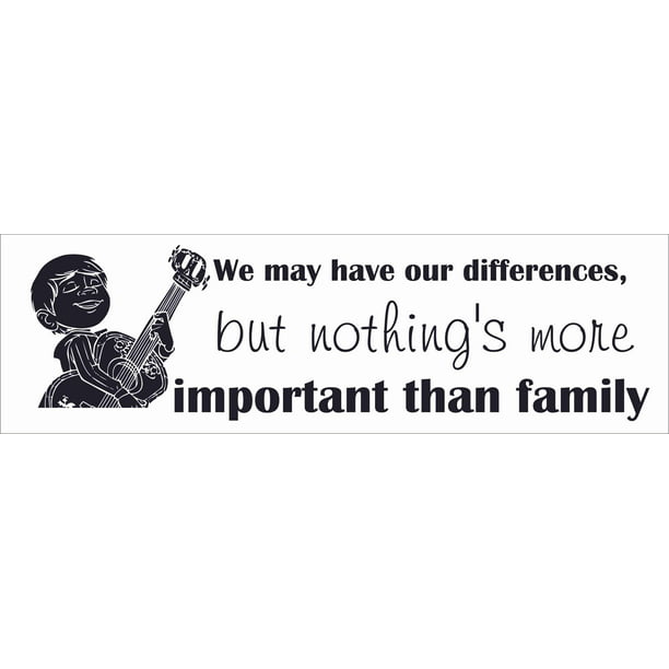 Singing Miguel Wall Decal 6 X Diy Vinyl Adhesive Walt Disney Pictures Coco Movie Quotes Home Stick And Peel Decoration We May Have Our Differences But Nothing S More Important