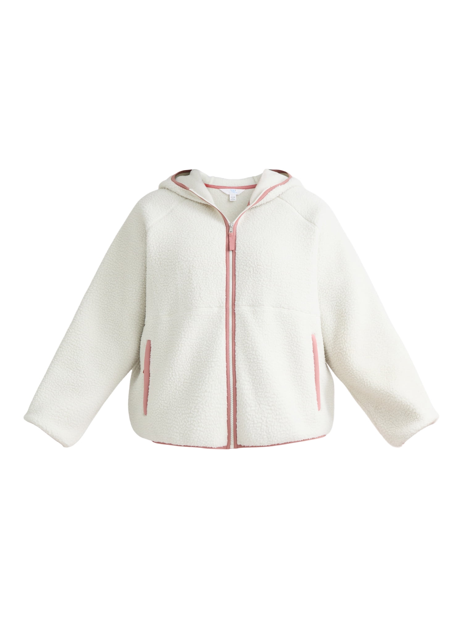 Time and Tru Women's and Women's Plus Fleece Zip Hoodie, Sizes XS-3X