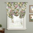 thumbnail image 2 of Sage Green Botanical Balloon Curtains for Bedroom/Front Door/Bathroom, Spring Floral Summer Botanical Vintage Tie Up Curtains 63 Inch Length Kitchen Curtains Shades for Windows 46"x63", 2 of 8